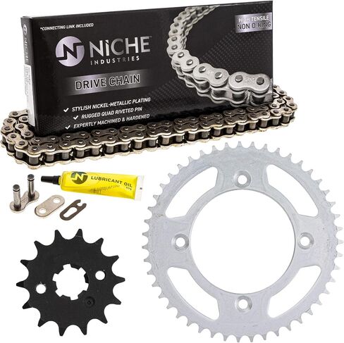 NICHE Drive Sprocket Chain Combo for Suzuki RM85 Front 14 Rear 47 Tooth 428HZ Standard 122 Links in Kuwait