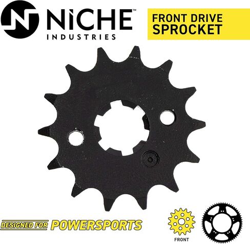 NICHE Drive Sprocket Chain Combo for Suzuki RM85 Front 14 Rear 47 Tooth 428HZ Standard 122 Links in Kuwait