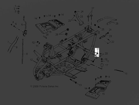 Polaris ATV KICK BRACKET ، PARRIENE OEM Part 0452602 ، QTY 1 in Saudi Arabia