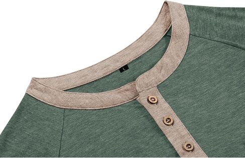 Mens Henley Shirts Short Sleeve Casual Button Basic T-Shirts Summer Classic Vintage Tee Shirts with Pocket in Saudi Arabia