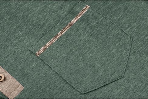 Mens Henley Shirts Short Sleeve Casual Button Basic T-Shirts Summer Classic Vintage Tee Shirts with Pocket in Saudi Arabia
