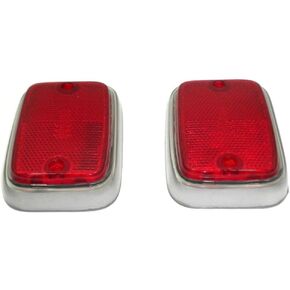 Side Lens Pair Rear Red with Silver Trim Type2 Plastic for VW for Transporter 1970-1976 in Kuwait