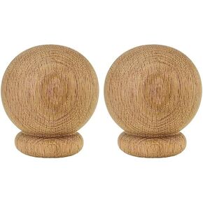 Highland Manor Wood Products Solomon Ball Finial - 3 1/4" Tall x 2 15/16" Wide (Pine) (2 Finials) in Saudi Arabia