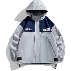 Lightweight Men's Jacket with Hood for Outdoor, Travel, Hiking, Windbreaker, Versatile, Stylish Design, Durable in Kuwait