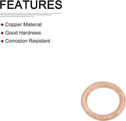 33mmx42.5mmx2mm(IDxODxT) Flat Copper Sealing Washers - 5Pack - Good for Industrial Machinery M33 Screws - Copper Flat Ring Gaskets in Saudi Arabia