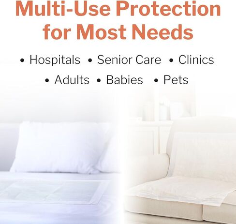 McKesson Underpads Disposable Bed Pads 24" x 36" [70 Count], Maximum Absorbency, Maximum Breathable Incontinence Chux Pads for Adults, Elderly, and Baby, Pee Pads in Saudi Arabia