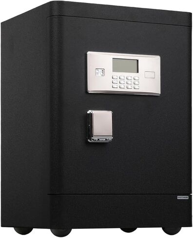 [0.66 قدم] صندوق آمن منزلي، خزائن خزانة للمنزل، آمن للمستندات مع لوحة مفاتيح إلكترونية للتركيب على الحائط أو الأرضية، صندوق أمان شخصي مع رف قابل للإزالة للأعمال المكتبية والفندقية، 0.66 قدم in Kuwait