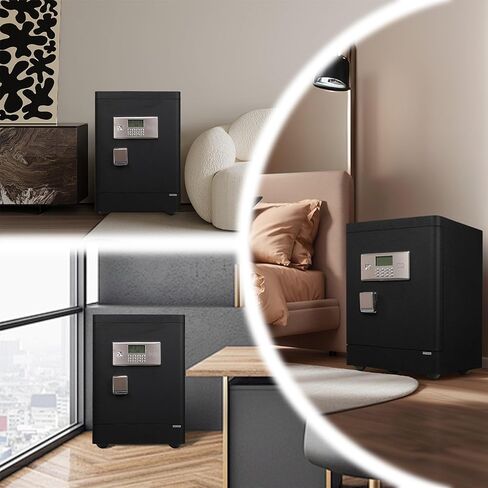 [0.66 قدم] صندوق آمن منزلي، خزائن خزانة للمنزل، آمن للمستندات مع لوحة مفاتيح إلكترونية للتركيب على الحائط أو الأرضية، صندوق أمان شخصي مع رف قابل للإزالة للأعمال المكتبية والفندقية، 0.66 قدم in Kuwait