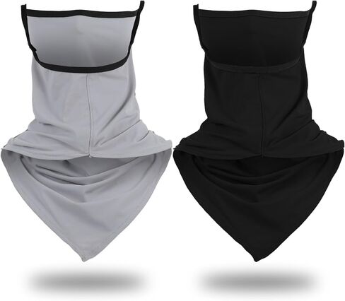 2pcs العنق الوجه الوجه الحماية من أشعة الشمس مع حلقات الأذن وشاح باندانا في الهواء الطلق قناع الوجه تغطية للنساء الرجال الصيف in Saudi Arabia