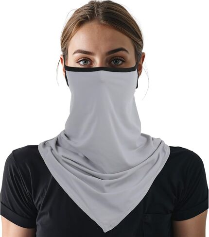 2pcs العنق الوجه الوجه الحماية من أشعة الشمس مع حلقات الأذن وشاح باندانا في الهواء الطلق قناع الوجه تغطية للنساء الرجال الصيف in Saudi Arabia