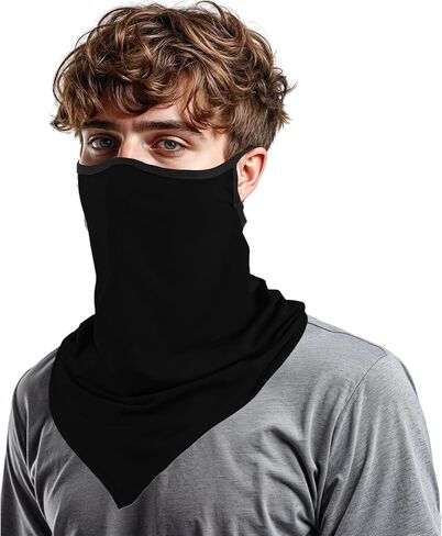 2pcs العنق الوجه الوجه الحماية من أشعة الشمس مع حلقات الأذن وشاح باندانا في الهواء الطلق قناع الوجه تغطية للنساء الرجال الصيف in Saudi Arabia