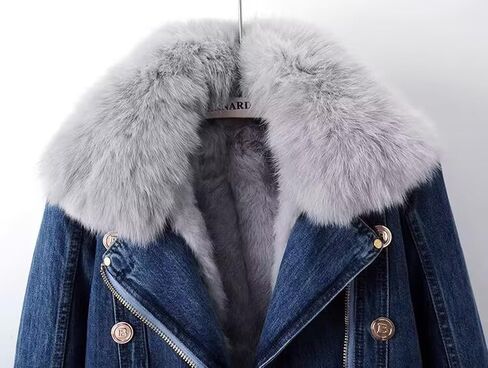 yoeasy women jack jacket jacket jacket faux faux cloy cloy shaggy Shaggy Short Park Coat Wart Winter Jean Jacket in Saudi Arabia