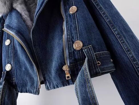 yoeasy women jack jacket jacket jacket faux faux cloy cloy shaggy Shaggy Short Park Coat Wart Winter Jean Jacket in Saudi Arabia