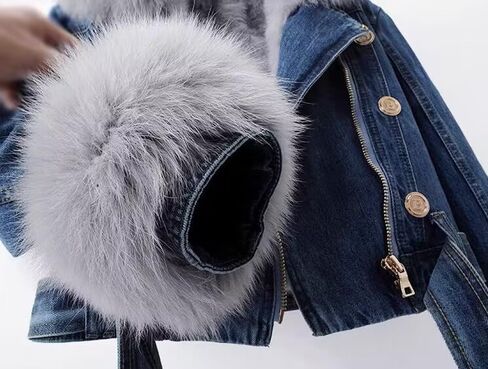 yoeasy women jack jacket jacket jacket faux faux cloy cloy shaggy Shaggy Short Park Coat Wart Winter Jean Jacket in Saudi Arabia
