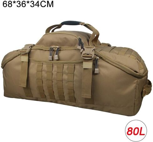 Men Army Sport Gym Bag Tactical Waterproof Backpack Camping Backpacks Sports Travel Bags, Brown Camo, M 60 Litres, Backpacks in Saudi Arabia