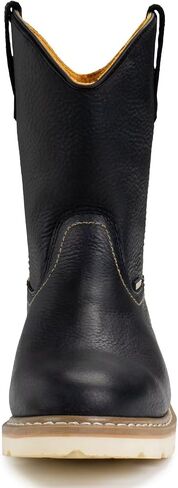 SUREWAY Men's 10" Waterproof Steel-Toe Wellington Work Boot,Full Grain Oil Crazy Horse Leather,Pull On Industrial Safety boot,Comfortable No Rubbing of Feet,Superior Oil/Slip Resistant,EH Rated in Saudi Arabia