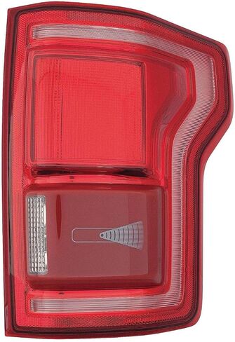 Fits FO2801259C Passenger Side Replacement Tail Light Lens and Housing Fiber Optic With BSD Logo Compatible with 2015-2017 Ford F-150 CAPA Certified in Saudi Arabia