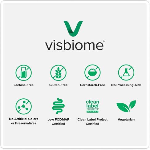 Visbiome® Advanced GI Care - Prosiotic عالية الفاعلية 450 مليار قوة - 30 حزم مسحوق غير متكافئ - صياغة De Simone الأصلية - يتم شحن البرد في مبرد قابل لإعادة التدوير مع شاشة درجة الحرارة. in Kuwait