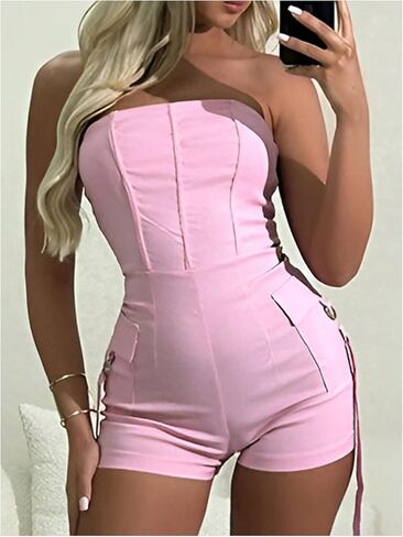 ميلوميا المرأة المثيرة رومبير رومبير الوحدة bodycon أنبوب القصيرة بذلة مع جيب in Kuwait
