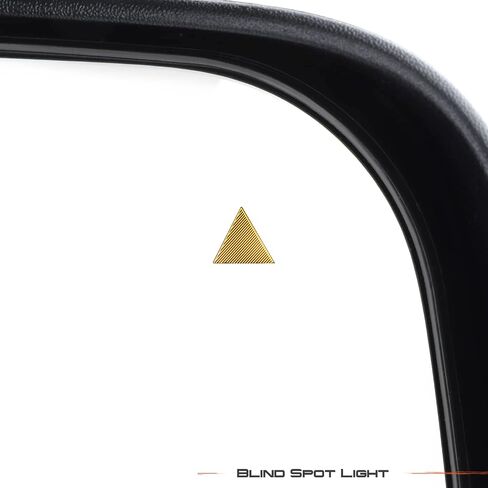 AKKON - Fit Titan 2017-2021 Power Towing Mirror w/Heated LED Turn Signal Puddle Light - Blind Spot Detection - Passenger + Driver Black in Kuwait