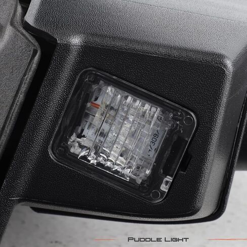 AKKON - Fit Titan 2017-2021 Power Towing Mirror w/Heated LED Turn Signal Puddle Light - Blind Spot Detection - Passenger + Driver Black in Kuwait