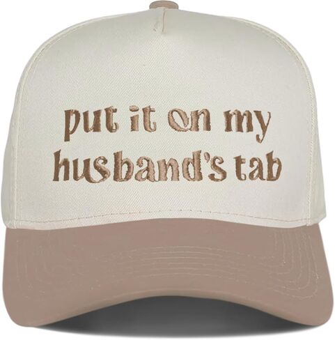 Put It On My Husband's Tab Funny Trucker Hats Women Vintage Adjustable Baseball Cap Embroidery Fashion Trucker Hat in Saudi Arabia