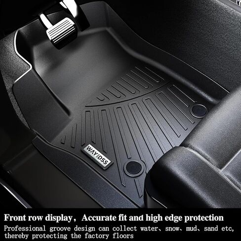 سجادات أرضية وسجادة صندوق السيارة لسيارة دودج هورنت 2023 2024 GT/GT Plus & R/T Plug-in Hybrid، TPE حماية من جميع الأحوال الجوية، بطانات أرضية السيارة للصف الأول والثاني مع ملحقات بطانة الحمولة - أسود in Saudi Arabia