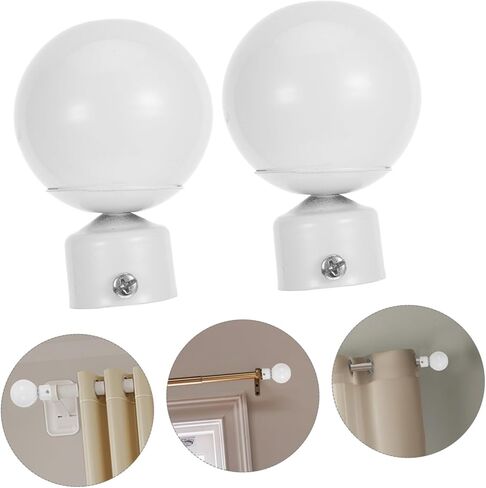 Angoily Curtain Rod End Caps Metal Finials for Living Room Drapes Stylish Home Decor Accessories in Saudi Arabia