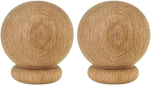 Highland Manor Wood Products Solomon Ball Finial - 3 1/4" Tall x 2 15/16" Wide (Pine) (2 Finials) in Saudi Arabia