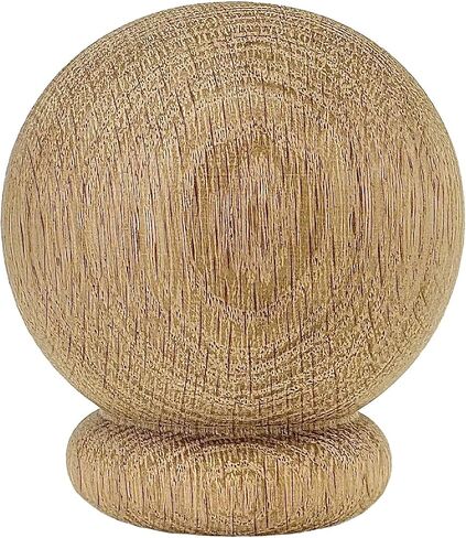 Highland Manor Wood Products Solomon Ball Finial - 3 1/4" Tall x 2 15/16" Wide (Pine) (2 Finials) in Saudi Arabia