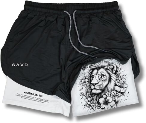 Christian Performance Shorts - Women's Gym & Sport Shorts with Pockets & Compression Liner, Bible Verse Activewear in Saudi Arabia