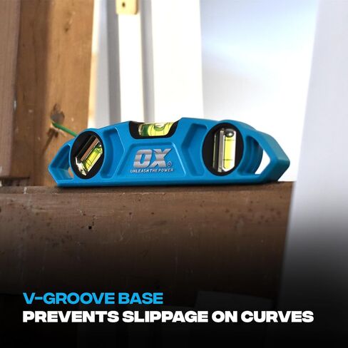 OX TOOLS Pro Torpedo Level المغناطيسي | 9 بوصة / 230 مم | مستوى Pro Mag | مستوى مغناطيسي 9 بوصة | مستوى بمغناطيس | مستوى الأنبوب |OX-P027625 in Kuwait