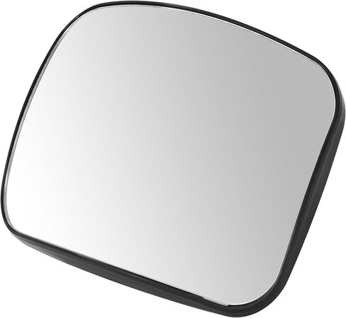 HECASA Hood Mirror Glass Compatible with 2008-2017 Freightliner Cascadia Convex Glass Wide Angle ABS Black Driver or Passenger Side 1 PC in Saudi Arabia