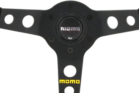MOMO R1905_35S MOD 07 350 مم عجلة القيادة من جلد الغزال ، أسود in Saudi Arabia