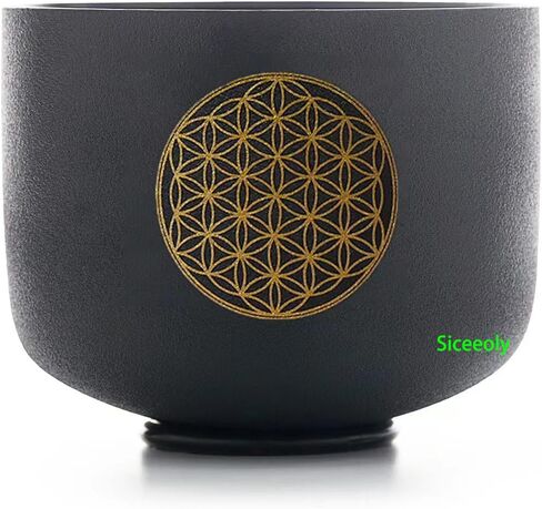 8 بوصات A Note 432 هرتز باللون الأرجواني الفاتح الكريستالي وعاء الغناء الكريستالي من الكوارتز المتجمد وقاعدة شاكرا للتأمل والشفاء الصوتي مع حقيبة حمل متينة من الجلد السويدي على شكل حرف O in Kuwait