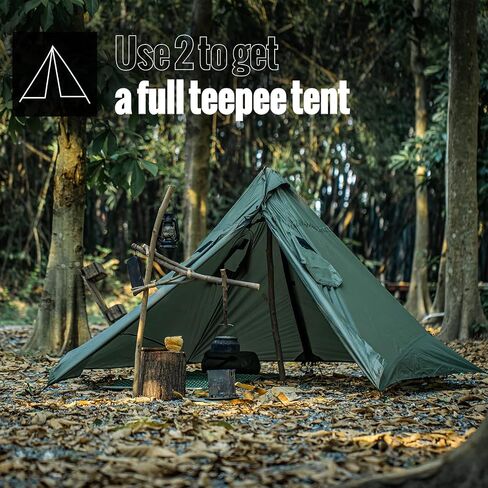 ONETIGRIS TENTSFORMER Hooded Poncho 4-in-1 Raincoat, Backpack Rain Cover, Half Teepee Tent and Tarp Shelter in Saudi Arabia