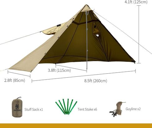 ONETIGRIS TENTSFORMER Hooded Poncho 4-in-1 Raincoat, Backpack Rain Cover, Half Teepee Tent and Tarp Shelter in Saudi Arabia