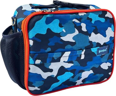 حقيبة غداء Yumbox Kids ، تحمل صندوق الغداء وزجاجة ماء ، 3 طرق للحمل ، الإغلاق بسحاب ، داخل شبكات السوستة ، ومسح نسيج نظيف مع بطانة EVA لعزل إضافي ، وأزهار الخشخاش in Kuwait