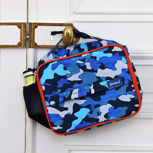 حقيبة غداء Yumbox Kids ، تحمل صندوق الغداء وزجاجة ماء ، 3 طرق للحمل ، الإغلاق بسحاب ، داخل شبكات السوستة ، ومسح نسيج نظيف مع بطانة EVA لعزل إضافي ، وأزهار الخشخاش in Kuwait