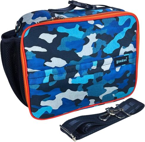 حقيبة غداء Yumbox Kids ، تحمل صندوق الغداء وزجاجة ماء ، 3 طرق للحمل ، الإغلاق بسحاب ، داخل شبكات السوستة ، ومسح نسيج نظيف مع بطانة EVA لعزل إضافي ، وأزهار الخشخاش in Kuwait