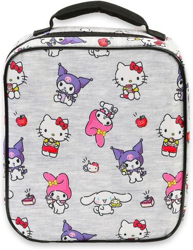 Hello Kitty و Friends Lunch Bag for Girls - حزمة مع صندوق غداء Sanrio يضم My Melody و Kuromi و Cinnamoroll Plus ملصقات وزجاجة ماء | Hello Kitty Lunchbox for Kids ، Girls in Kuwait
