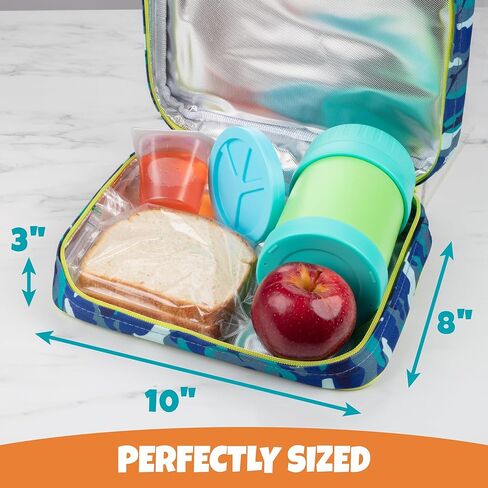 Bentology Lunch Box Fors- Kids معزول ، ودائم صندوق حمل صندوق الغداء المتين يناسب صناديق البنتو ، والحاويات ، والجرار والزجاجات ، وأكمام الغداء المدرسية التي تبقي الطعام أكثر سخونة أو أسماك زائدة أطول in Kuwait