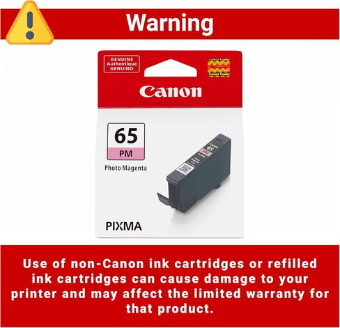 Canon CLI-65 Genuine Photo Magenta Ink Tank, Compatible with PIXMA PRO-200, and PIXMA PRO-200S Printers in Saudi Arabia