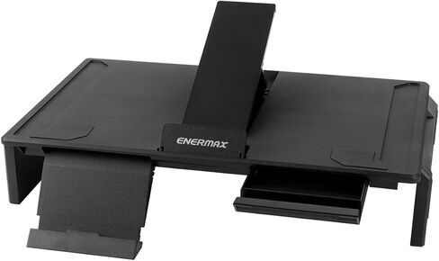 حامل كمبيوتر محمول للألعاب من إنرماكس، حامل كمبيوتر محمول 360 درجة قابل لضبط الارتفاع مع إضاءة RGB، حامل لأجهزة الكمبيوتر المحمولة من 10 إلى 17.3 بوصة، حامل كمبيوتر لوحي مع تهوية للمكتب، أسود (ELS001) in Kuwait