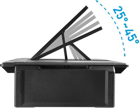 حامل كمبيوتر محمول للألعاب من إنرماكس، حامل كمبيوتر محمول 360 درجة قابل لضبط الارتفاع مع إضاءة RGB، حامل لأجهزة الكمبيوتر المحمولة من 10 إلى 17.3 بوصة، حامل كمبيوتر لوحي مع تهوية للمكتب، أسود (ELS001) in Kuwait