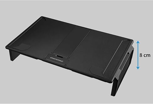 حامل كمبيوتر محمول للألعاب من إنرماكس، حامل كمبيوتر محمول 360 درجة قابل لضبط الارتفاع مع إضاءة RGB، حامل لأجهزة الكمبيوتر المحمولة من 10 إلى 17.3 بوصة، حامل كمبيوتر لوحي مع تهوية للمكتب، أسود (ELS001) in Kuwait