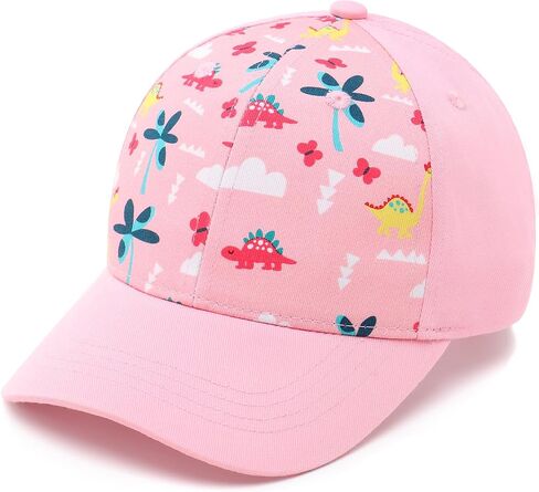 Cotton Toddler Baseball Cap, Adjustable Strap Sun Hat for Kids 0-8T | 100% cotton fabric, 6 air vents, sweatband lining, adjustable closure, sizes 0-8T for summer outdoor activities in Saudi Arabia