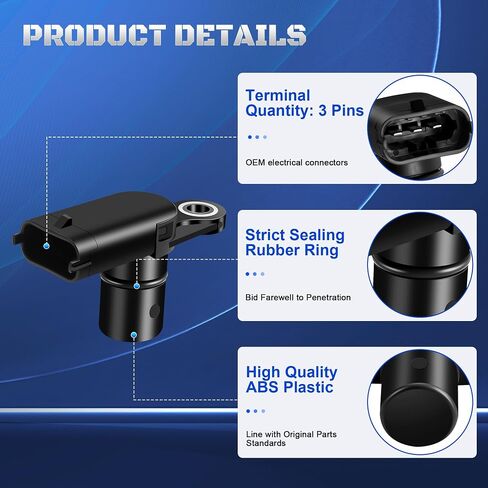 Set of 4 Engine Camshaft Position Sensor 12615371 Compatible with 2010-2017 Chevy Equinox Impala Colorado Traverse Camaro & GMC Terrain Acadia & Buick Enclave Lacrosse & Cadillac ATS CTS SRX in Saudi Arabia