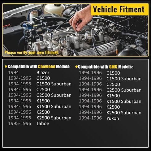 54-71098 Power Brake Booster Compatible with Chevrolet C1500 C2500 Pickup Tahoe Blazer GMC C1500 C2500 K1500 K2500 Suburban Yukon 1994-1996 18021896 in Kuwait