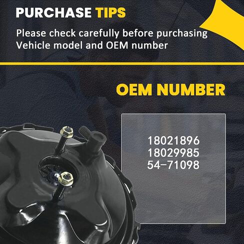 54-71098 Power Brake Booster Compatible with Chevrolet C1500 C2500 Pickup Tahoe Blazer GMC C1500 C2500 K1500 K2500 Suburban Yukon 1994-1996 18021896 in Kuwait